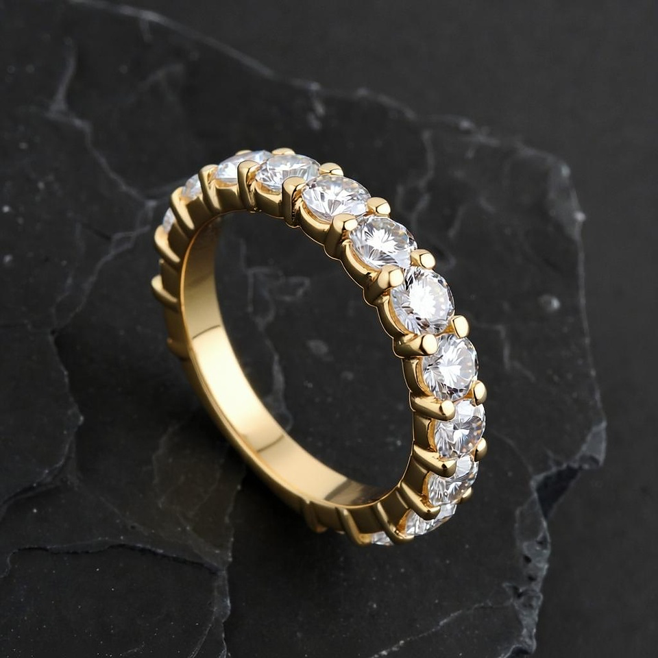 Bella 18K Gold 7.5ctw Diamond Wedding Ring