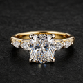 Jane - 4ct Cushion Cut 18k Gold Ring