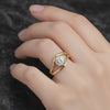artisan round diamond engagement ring in gold setting