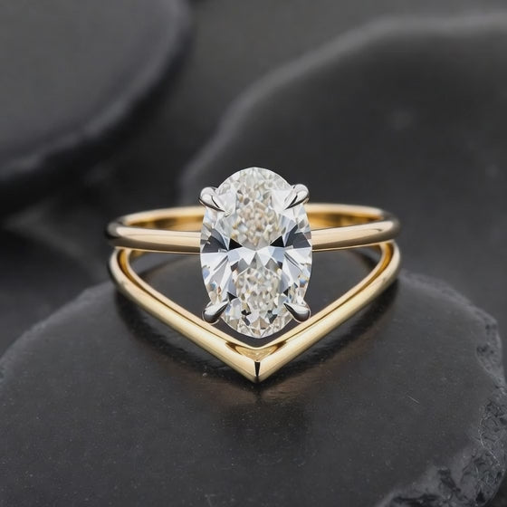 Sarah-Kate 3ct Oval Diamond Engagement Ring 18K Gold