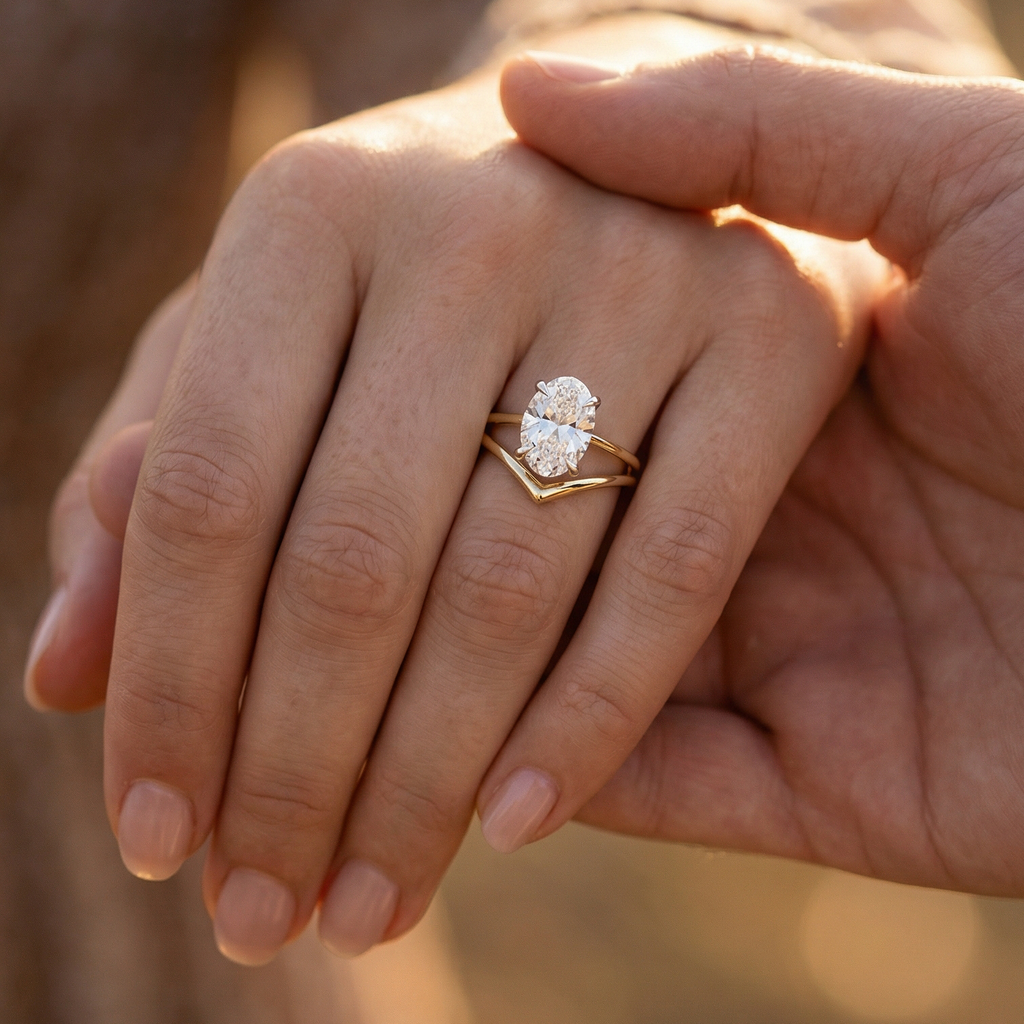 Sarah-Kate 3ct Oval Diamond Engagement Ring 18K Gold